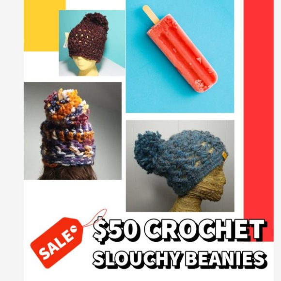 SALE FLYER - Chunky Boho Slouchy Beanies!! - Picture 5 of 5